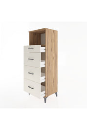 Hyperion Dolap Tek Raflı 4 Çekmeceli 60x44x163 - S53M081V7B