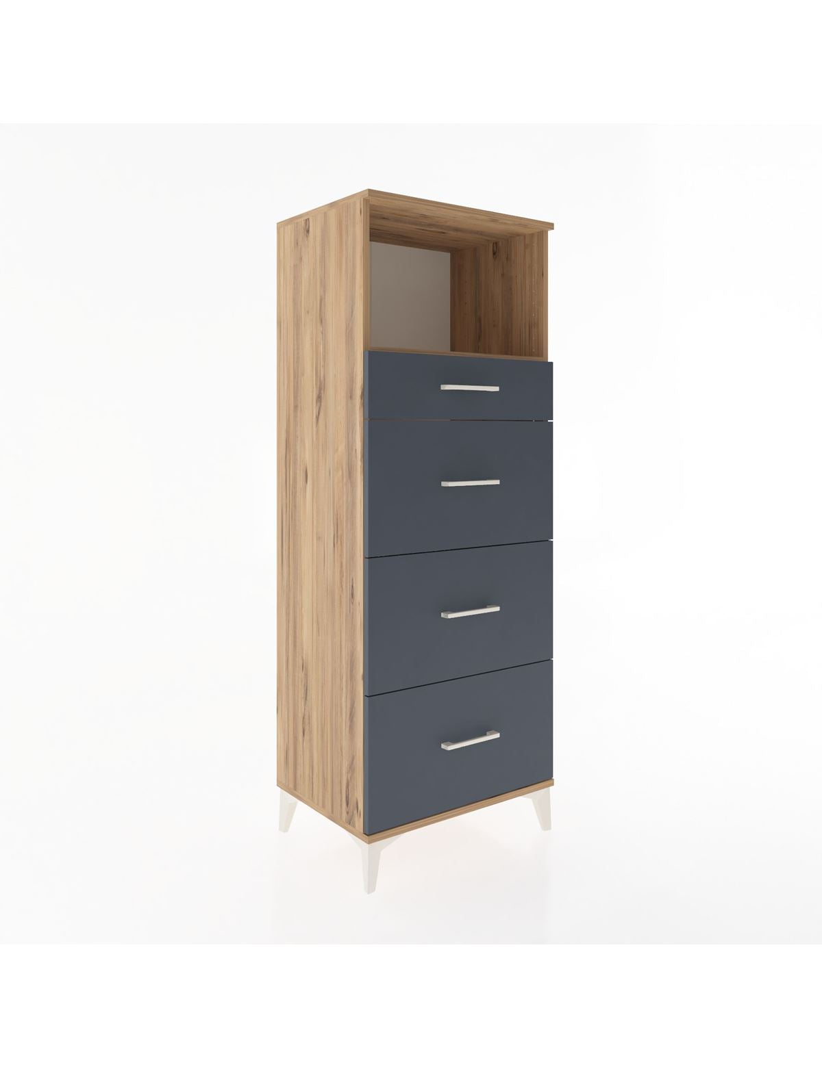 Hyperion Dolap Tek Raflı 4 Çekmeceli 60x44x163 - S53M081V8B