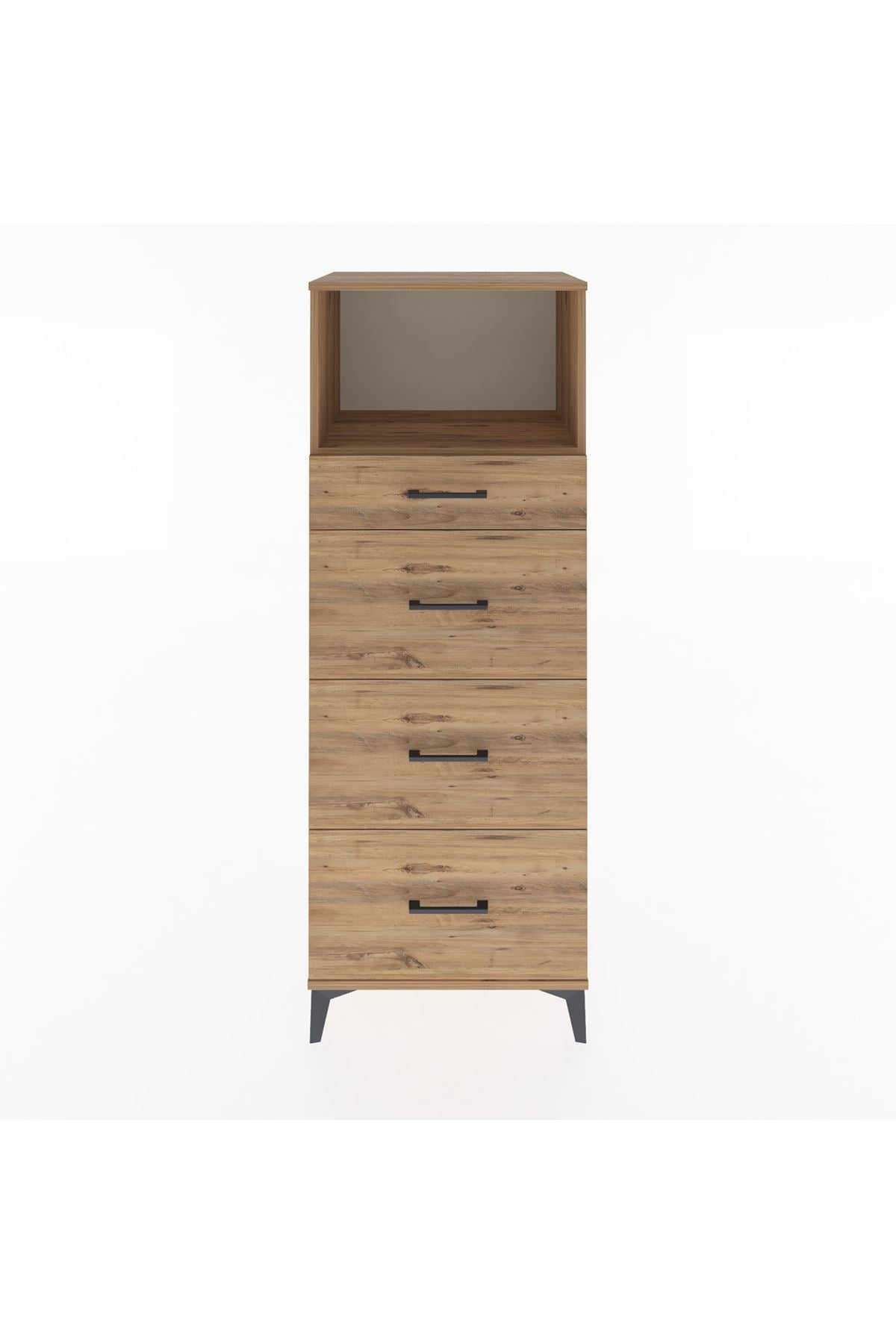 Hyperion Dolap Tek Raflı 4 Çekmeceli 60x44x163 - S53M081V9B