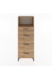 Hyperion Dolap Tek Raflı 4 Çekmeceli 60x44x163 - S53M081V9B