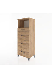 Hyperion Dolap Tek Raflı 4 Çekmeceli 60x44x163 - S53M081V9B