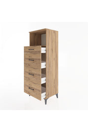 Hyperion Dolap Tek Raflı 4 Çekmeceli 60x44x163 - S53M081V9B