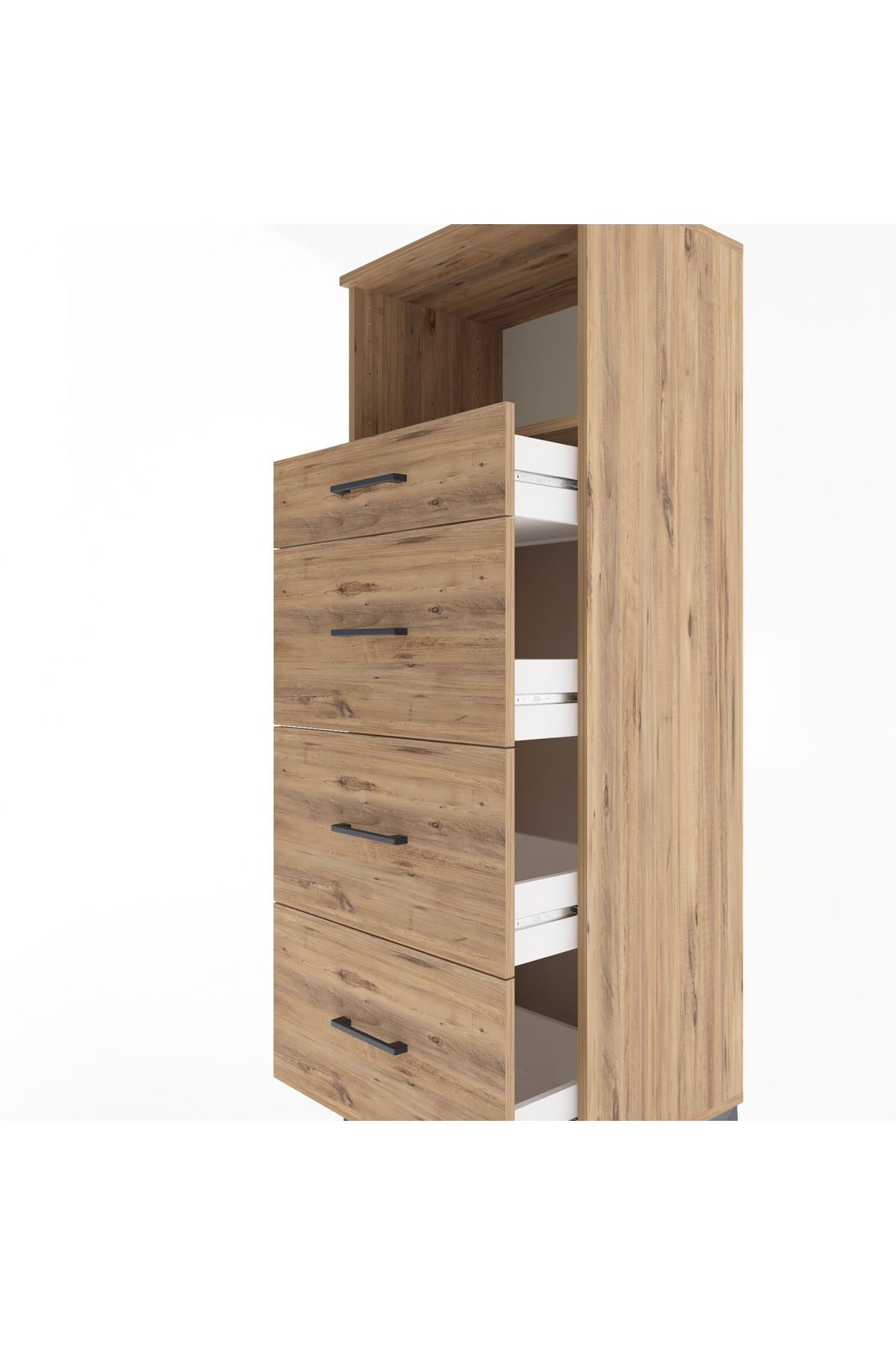 Hyperion Dolap Tek Raflı 4 Çekmeceli 60x44x163 - S53M081V9B