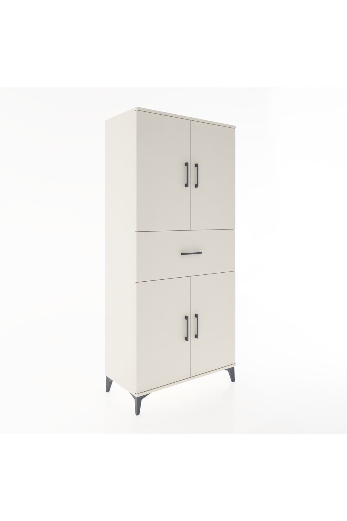 Hyperion Dolap 4 Raflı Tek Çekmeceli 4 Kapaklı 88x44x195 - S60M001V1B