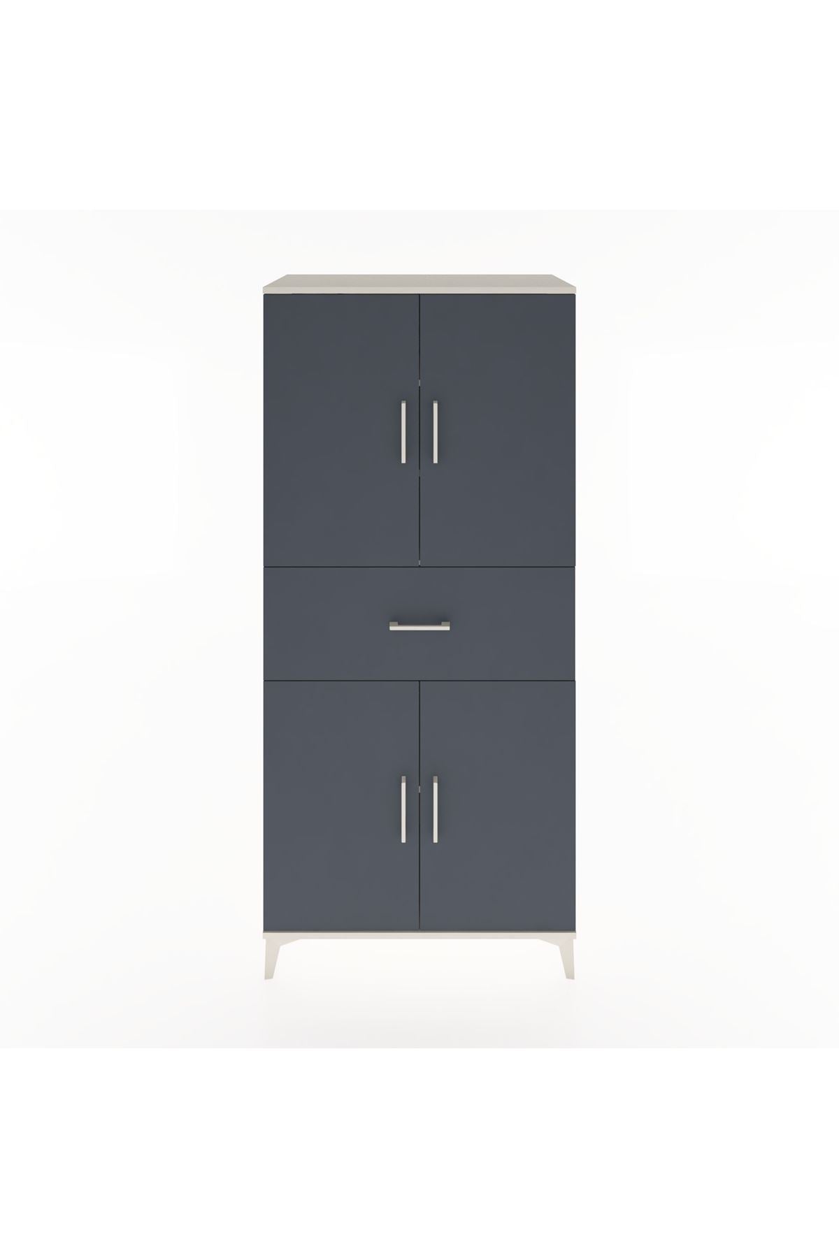 Hyperion Dolap 4 Raflı Tek Çekmeceli 4 Kapaklı 88x44x195 - S60M001V2B