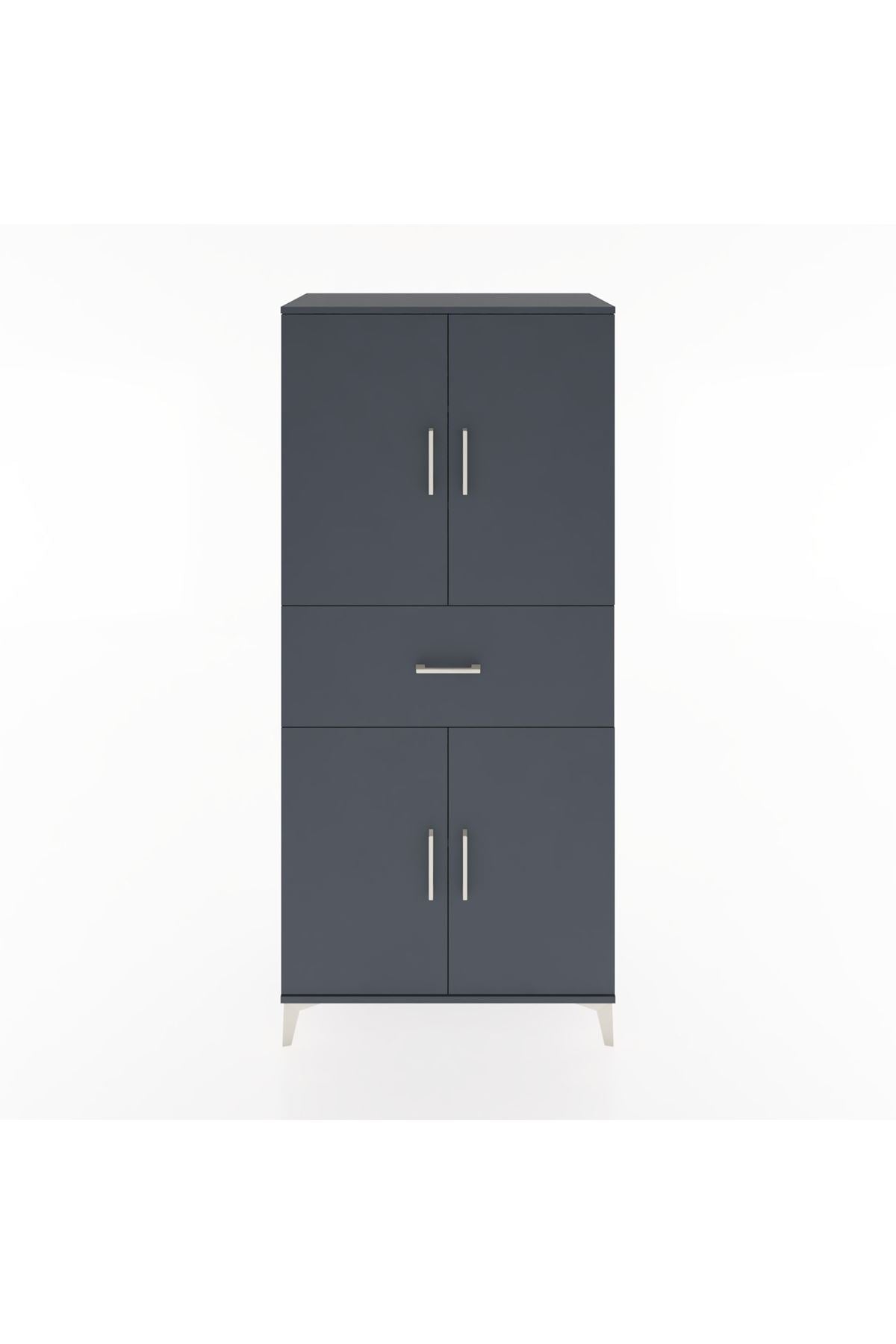 Hyperion Dolap 4 Raflı Tek Çekmeceli 4 Kapaklı 88x44x195 - S60M001V5B