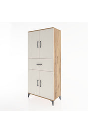 Hyperion Dolap 4 Raflı Tek Çekmeceli 4 Kapaklı 88x44x195 - S60M001V7B