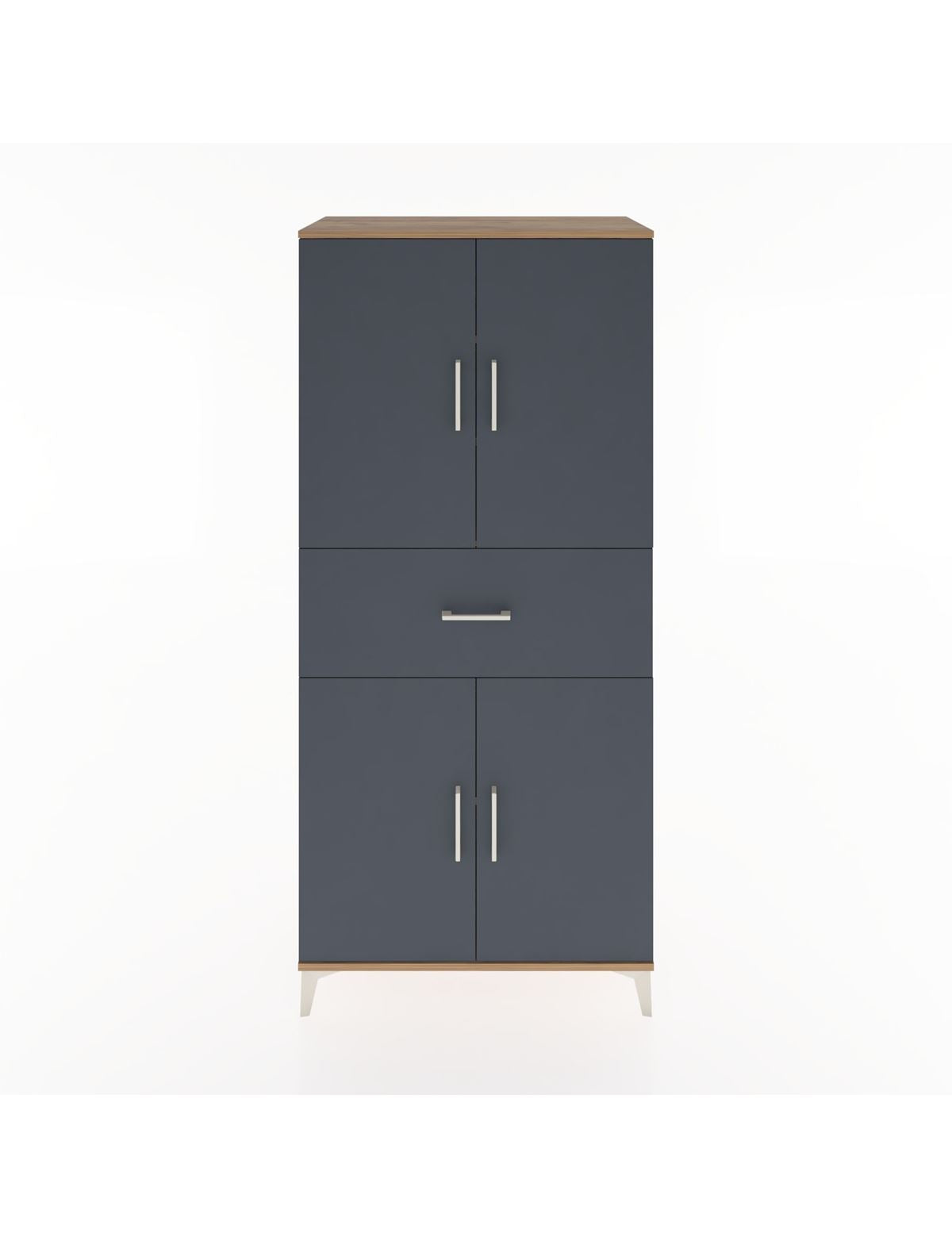 Hyperion Dolap 4 Raflı Tek Çekmeceli 4 Kapaklı 88x44x195 - S60M001V8B