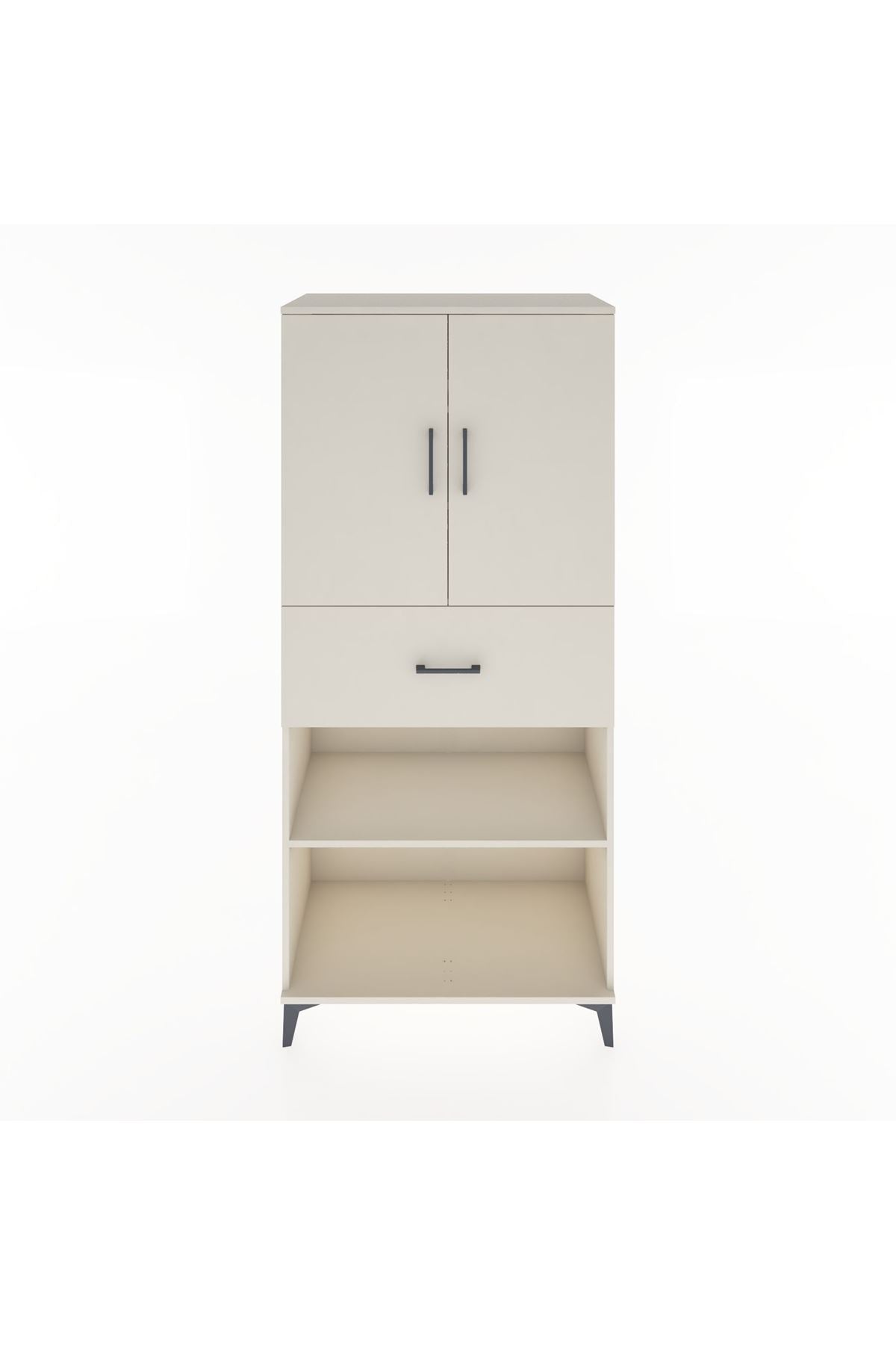 Hyperion Dolap 4 Raflı Tek Çekmeceli 2 Kapaklı 88x44x195 - S60M002V1B