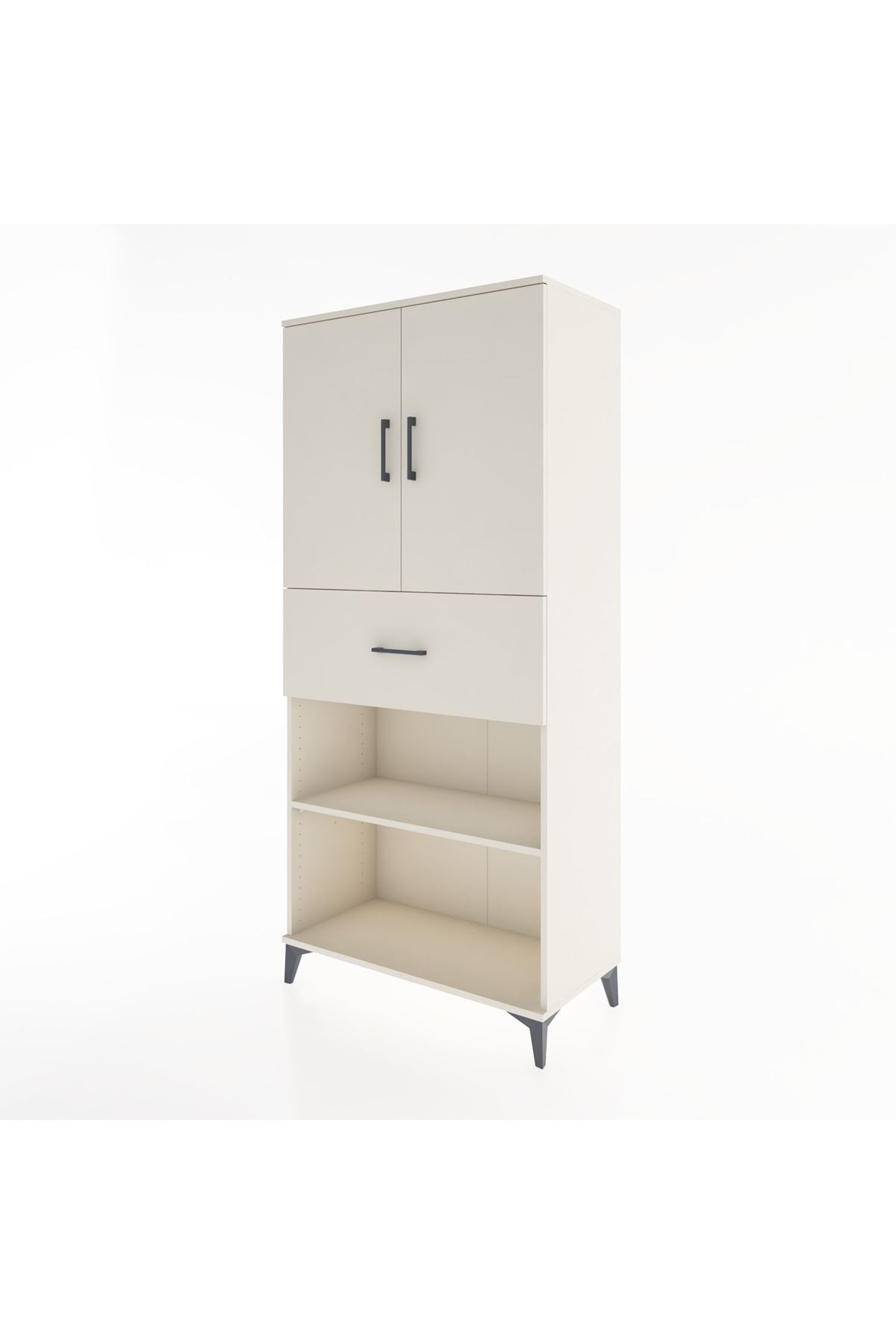 Hyperion Dolap 4 Raflı Tek Çekmeceli 2 Kapaklı 88x44x195 - S60M002V1B