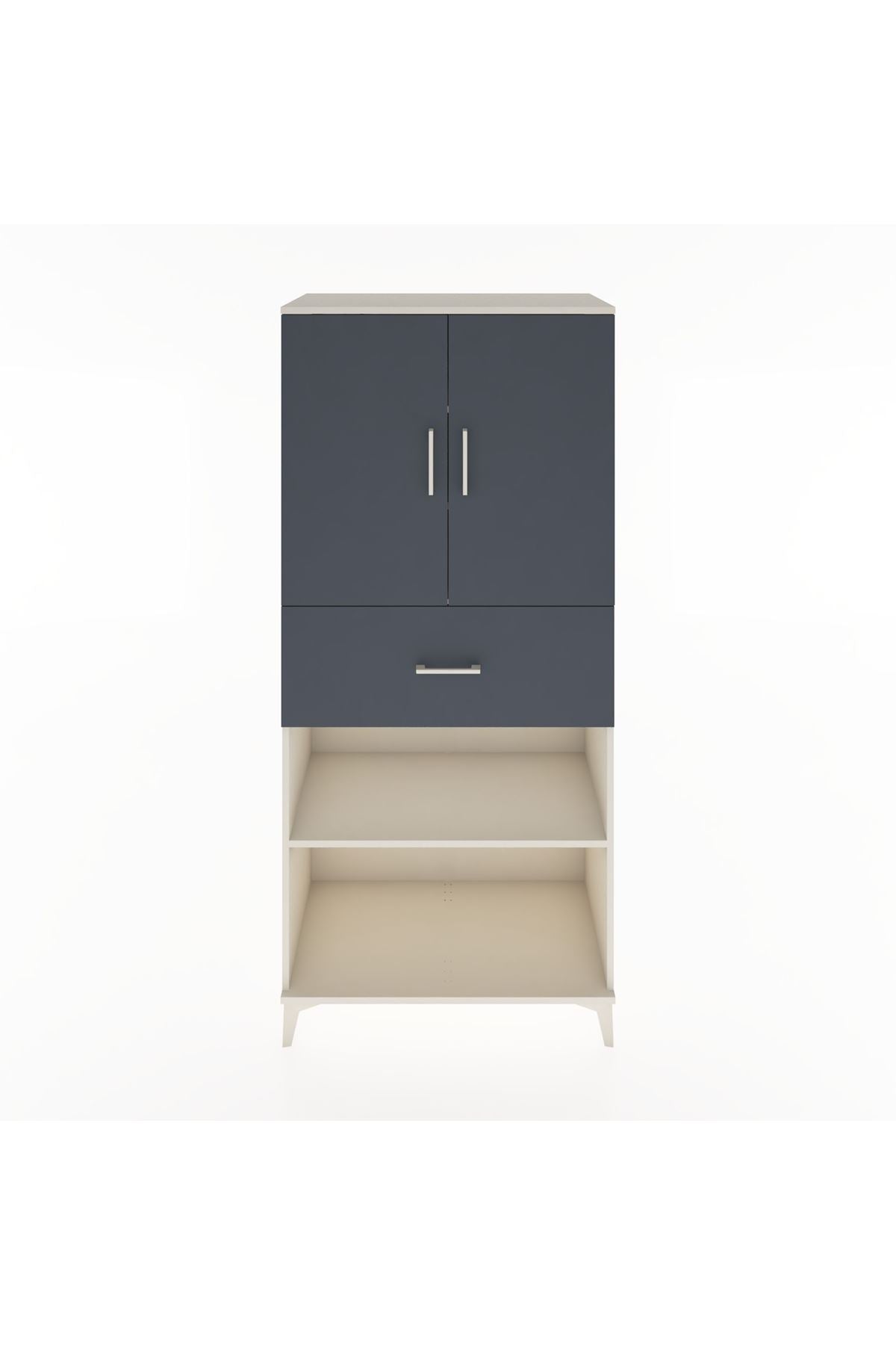 Hyperion Dolap 4 Raflı Tek Çekmeceli 2 Kapaklı 88x44x195 - S60M002V2B