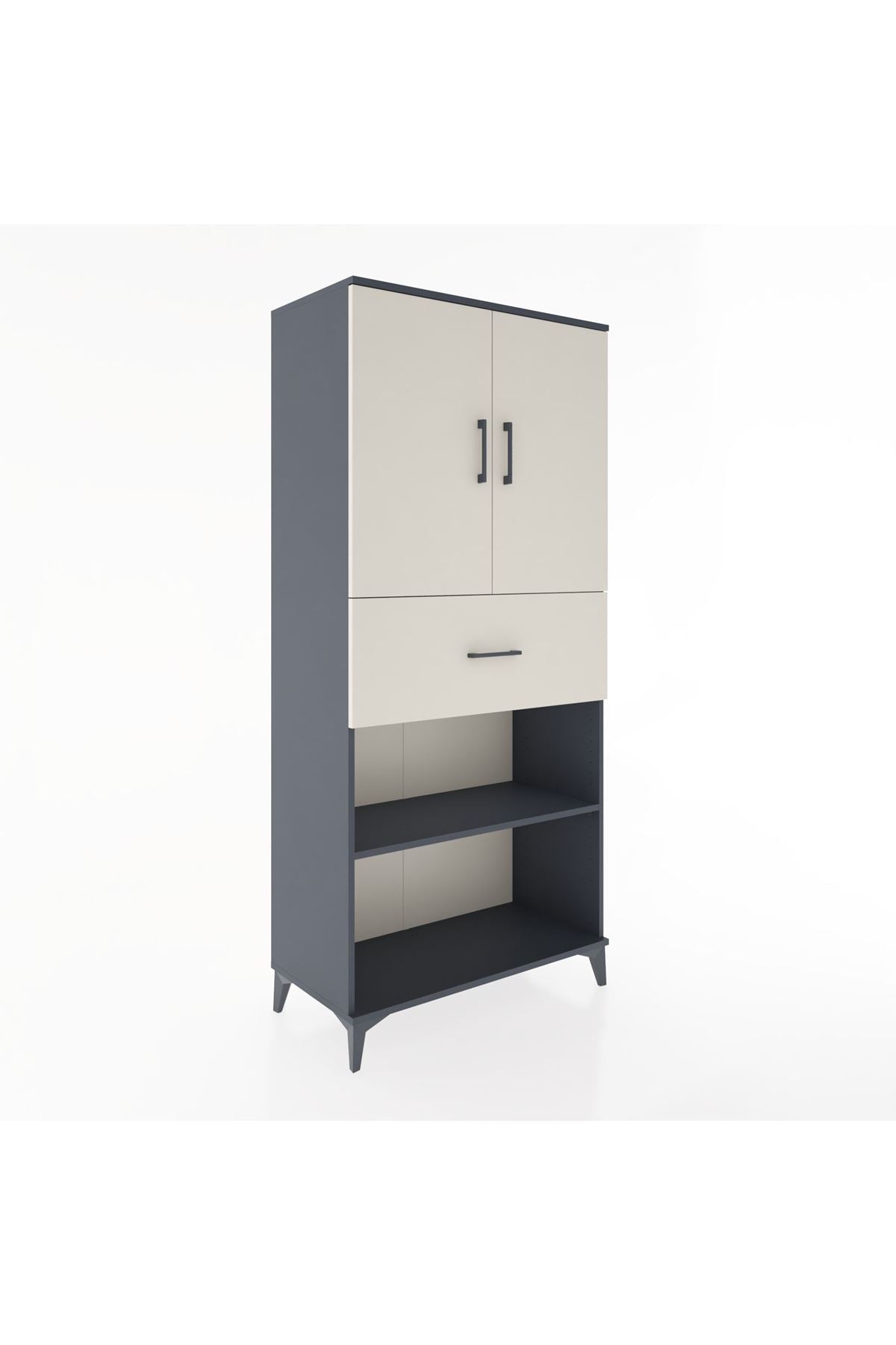 Hyperion Dolap 4 Raflı Tek Çekmeceli 2 Kapaklı 88x44x195 - S60M002V4B