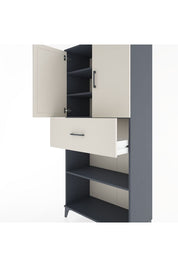 Hyperion Dolap 4 Raflı Tek Çekmeceli 2 Kapaklı 88x44x195 - S60M002V4B