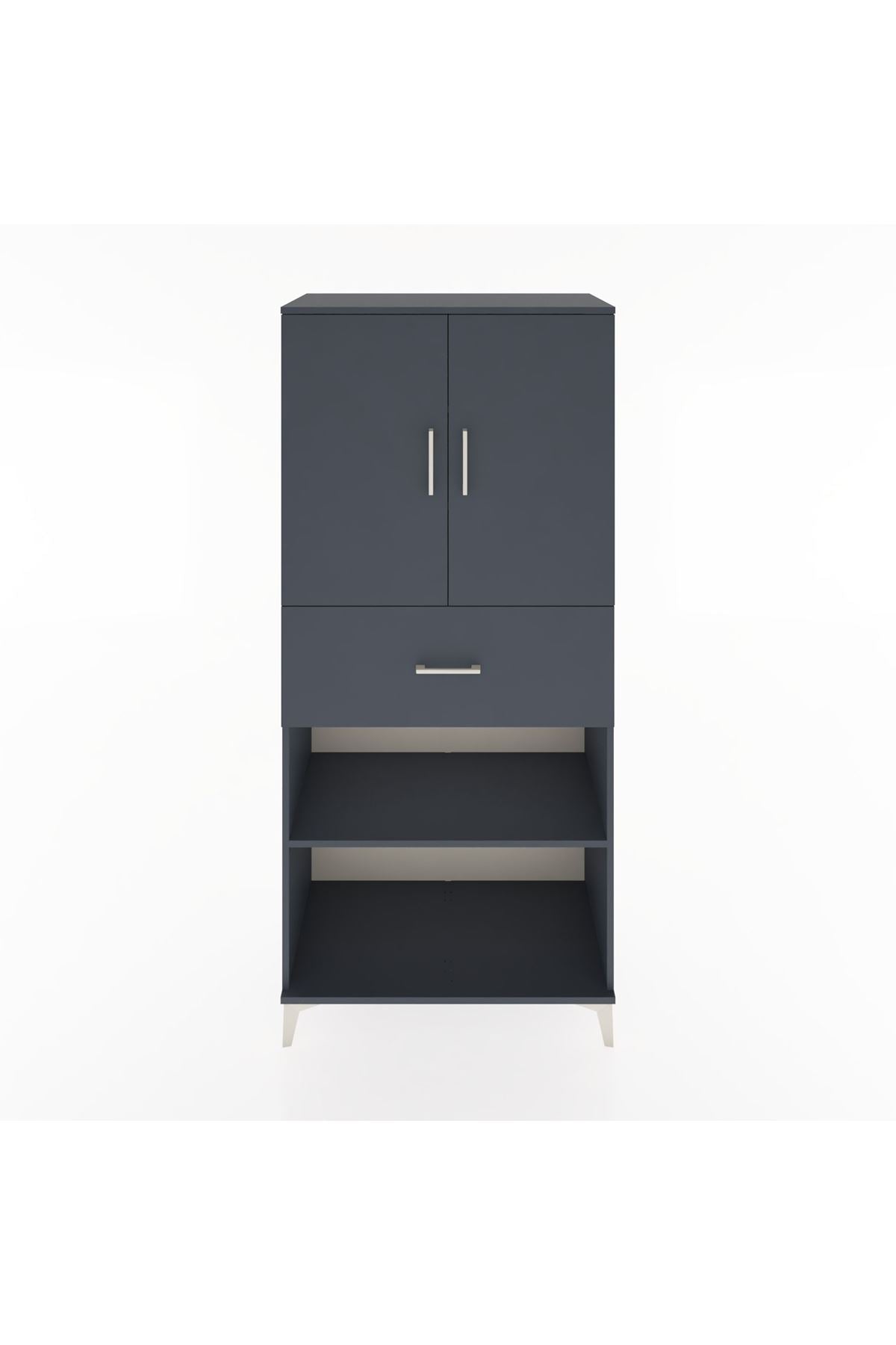 Hyperion Dolap 4 Raflı Tek Çekmeceli 2 Kapaklı 88x44x195 - S60M002V5B