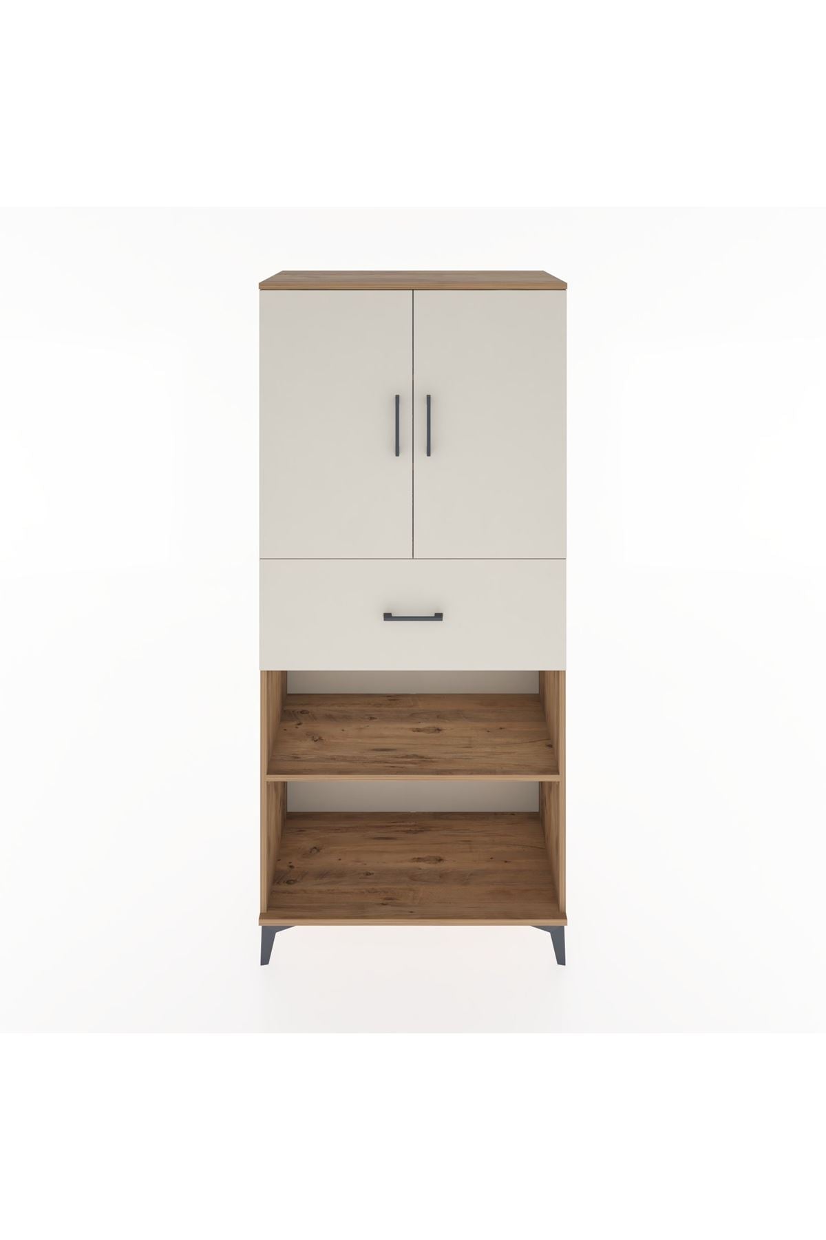 Hyperion Dolap 4 Raflı Tek Çekmeceli 2 Kapaklı 88x44x195 - S60M002V7B