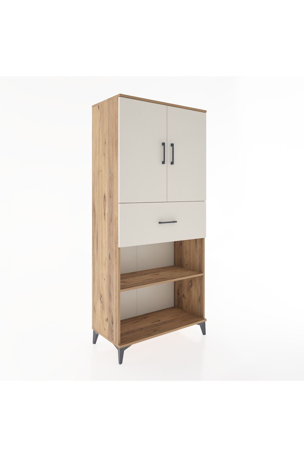 Hyperion Dolap 4 Raflı Tek Çekmeceli 2 Kapaklı 88x44x195 - S60M002V7B