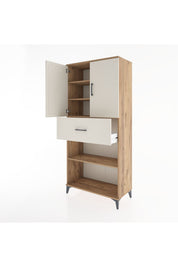 Hyperion Dolap 4 Raflı Tek Çekmeceli 2 Kapaklı 88x44x195 - S60M002V7B