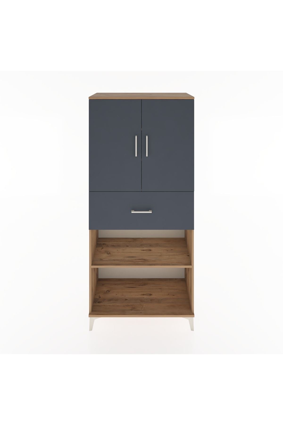 Hyperion Dolap 4 Raflı Tek Çekmeceli 2 Kapaklı 88x44x195 - S60M002V8B
