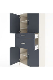Hyperion Dolap 4 Raflı 2 Çekmeceli 4 Kapaklı 88x44x195 - S60M004V2B