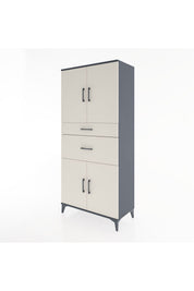Hyperion Dolap 4 Raflı 2 Çekmeceli 4 Kapaklı 88x44x195 - S60M004V4B