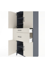 Hyperion Dolap 4 Raflı 2 Çekmeceli 4 Kapaklı 88x44x195 - S60M004V4B