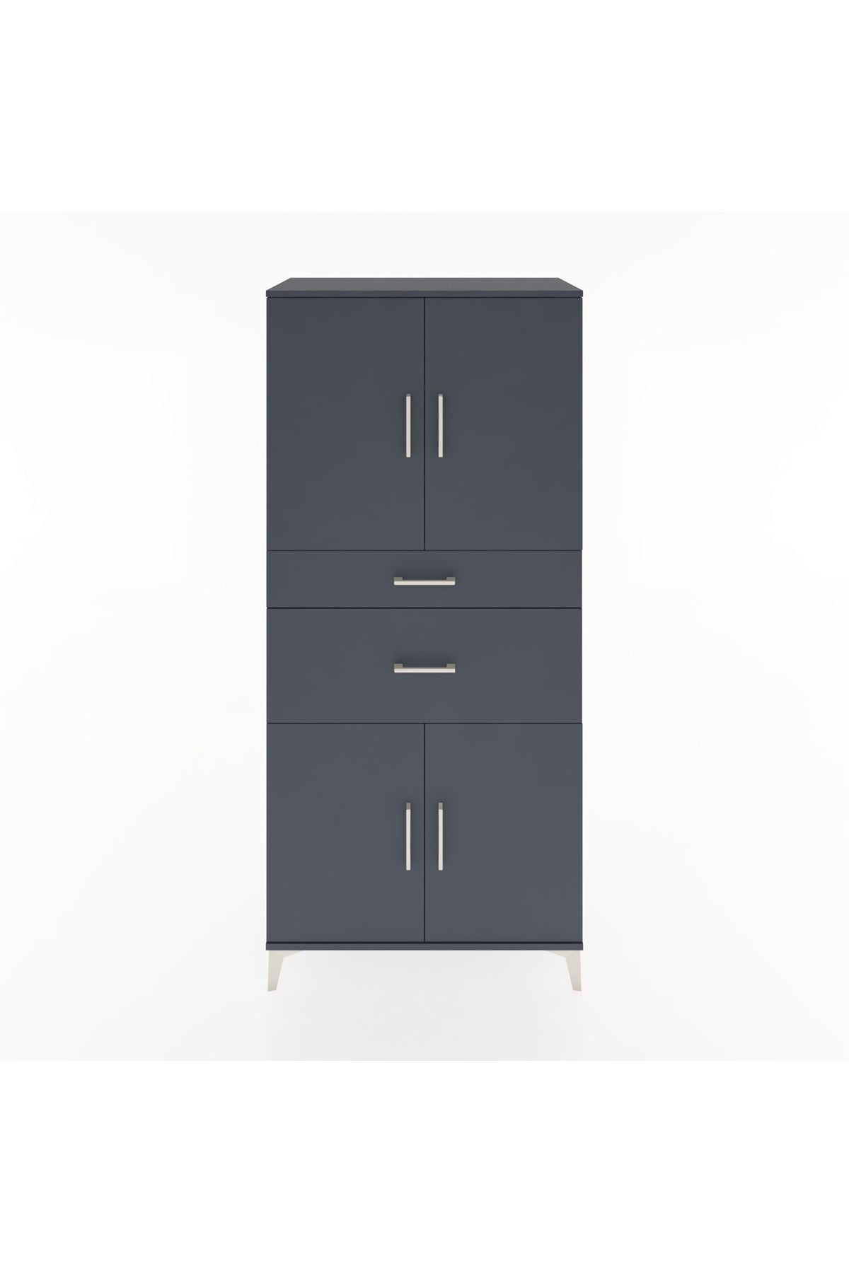 Hyperion Dolap 4 Raflı 2 Çekmeceli 4 Kapaklı 88x44x195 - S60M004V5B