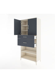 Hyperion Dolap 4 Raflı 2 Çekmeceli 2 Kapaklı 88x44x195 - S60M005V2B