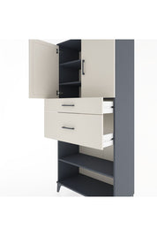 Hyperion Dolap 4 Raflı 2 Çekmeceli 2 Kapaklı 88x44x195 - S60M005V4B
