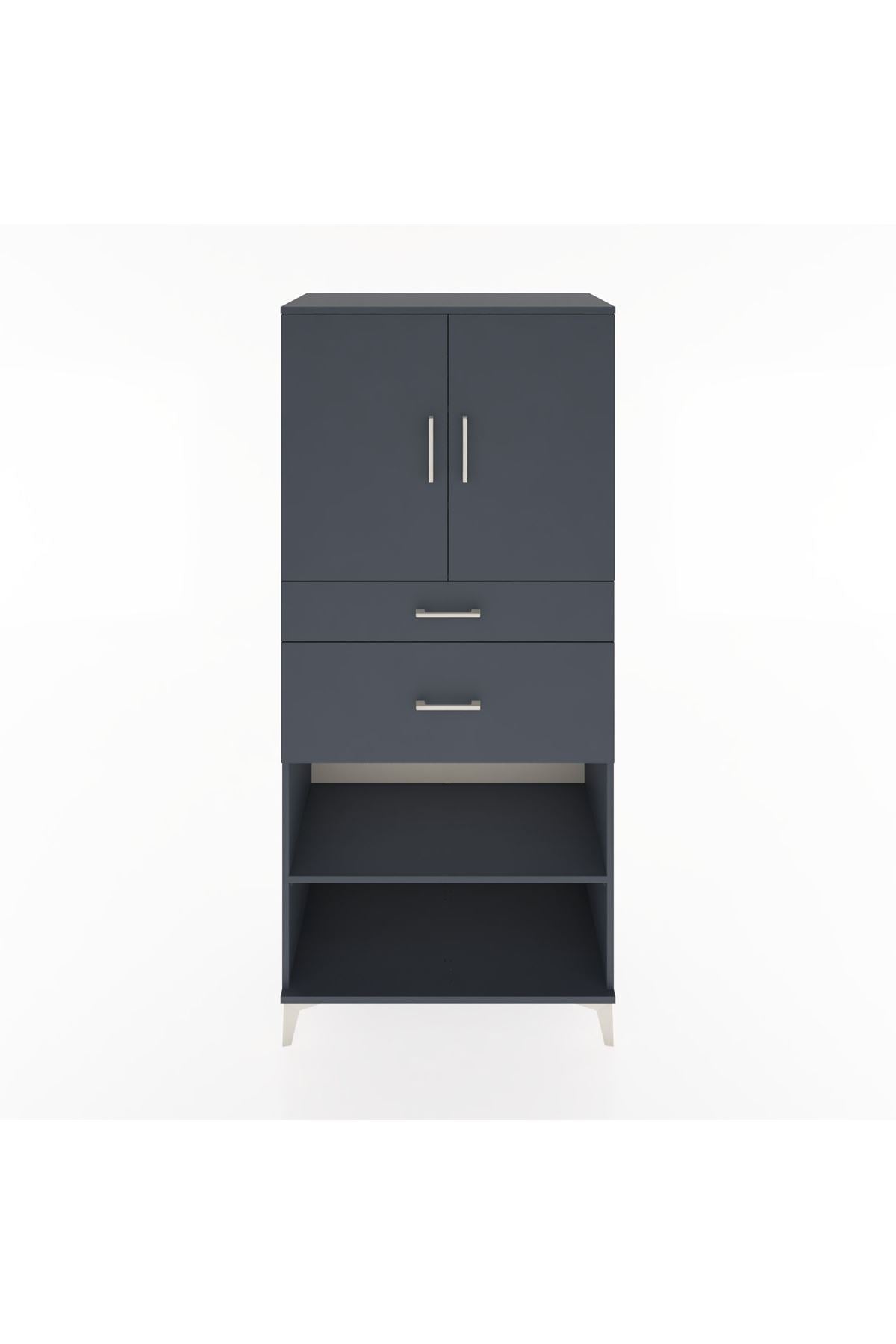 Hyperion Dolap 4 Raflı 2 Çekmeceli 2 Kapaklı 88x44x195 - S60M005V5B