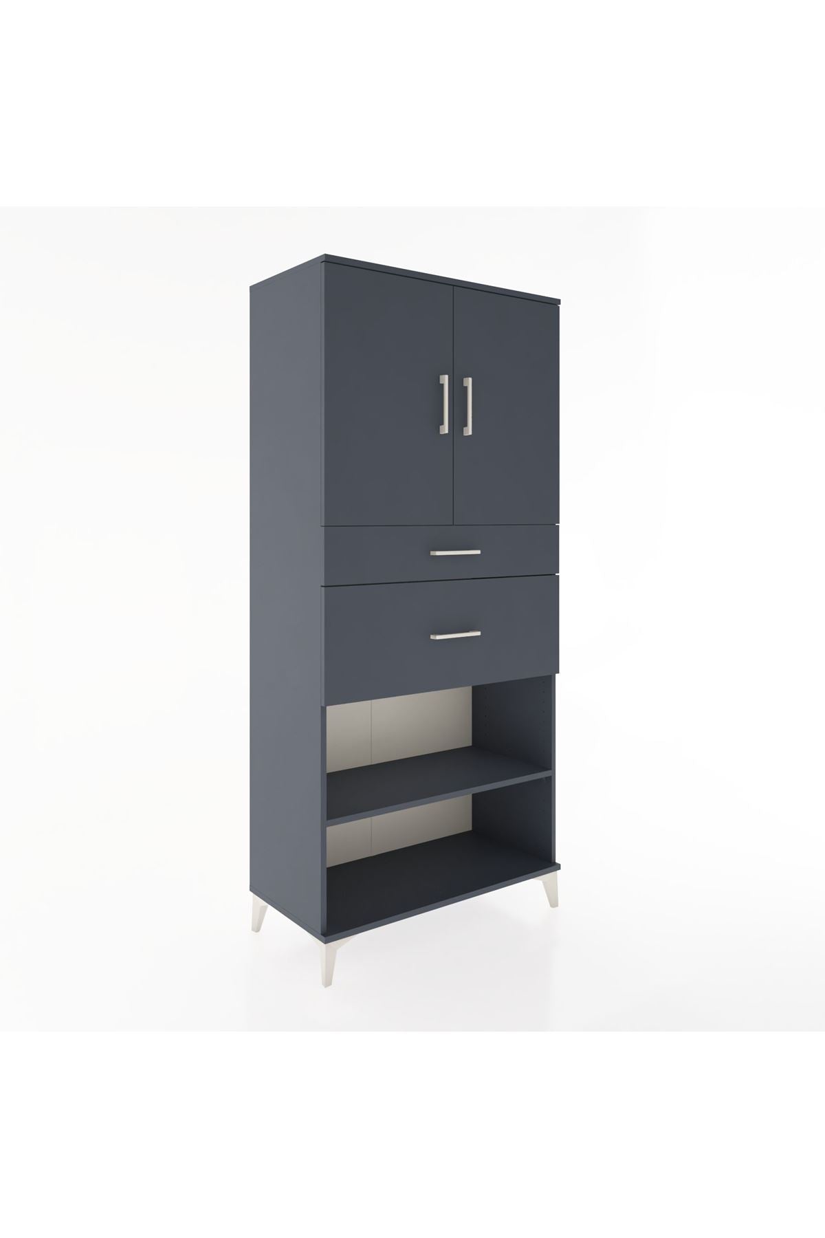 Hyperion Dolap 4 Raflı 2 Çekmeceli 2 Kapaklı 88x44x195 - S60M005V5B