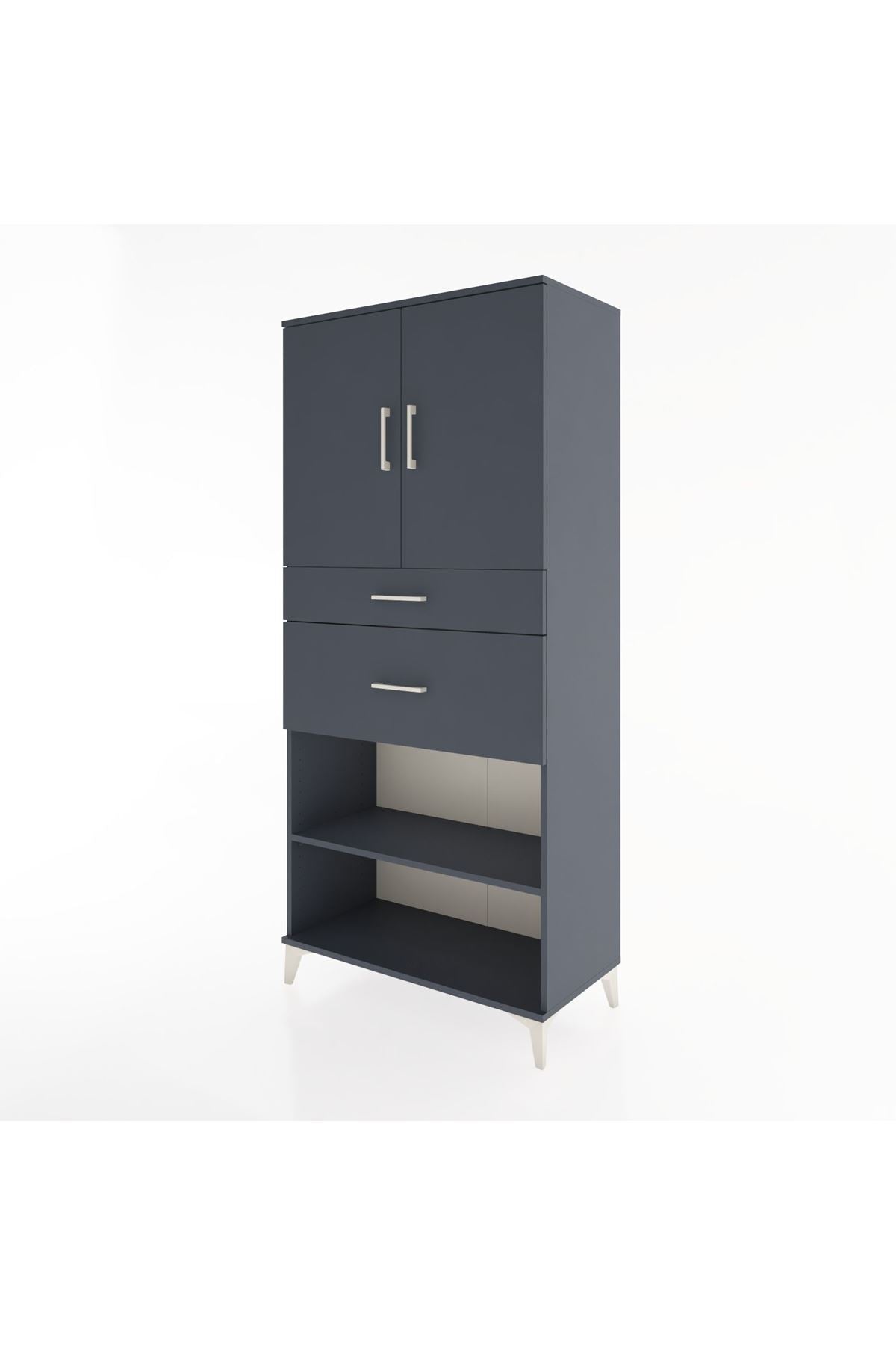 Hyperion Dolap 4 Raflı 2 Çekmeceli 2 Kapaklı 88x44x195 - S60M005V5B