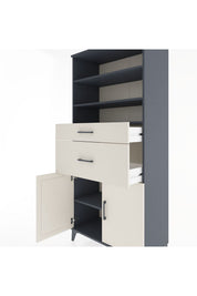 Hyperion Dolap 4 Raflı 2 Çekmeceli 2 Kapaklı 88x44x195 - S60M006V4B