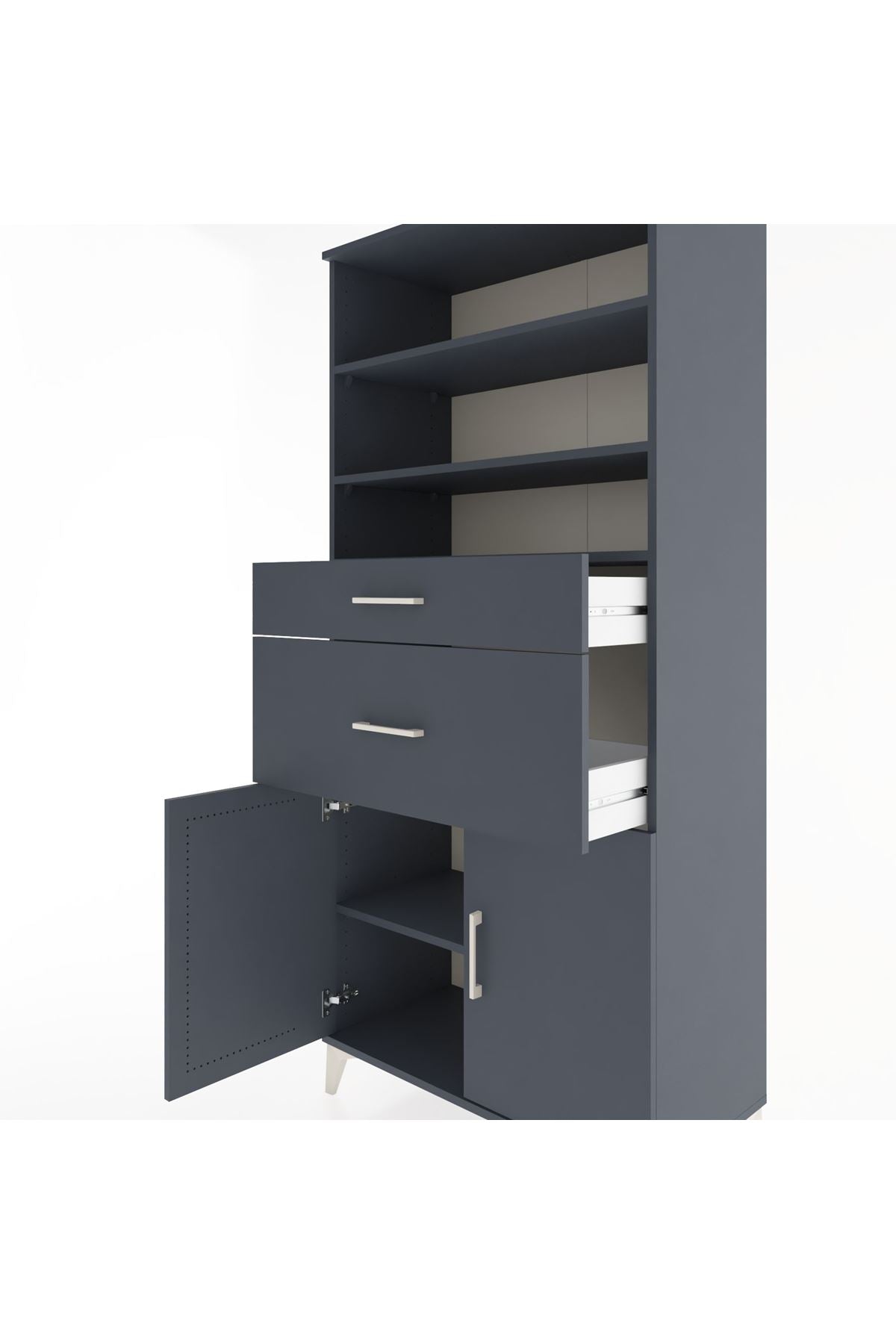 Hyperion Dolap 4 Raflı 2 Çekmeceli 2 Kapaklı 88x44x195 - S60M006V5B
