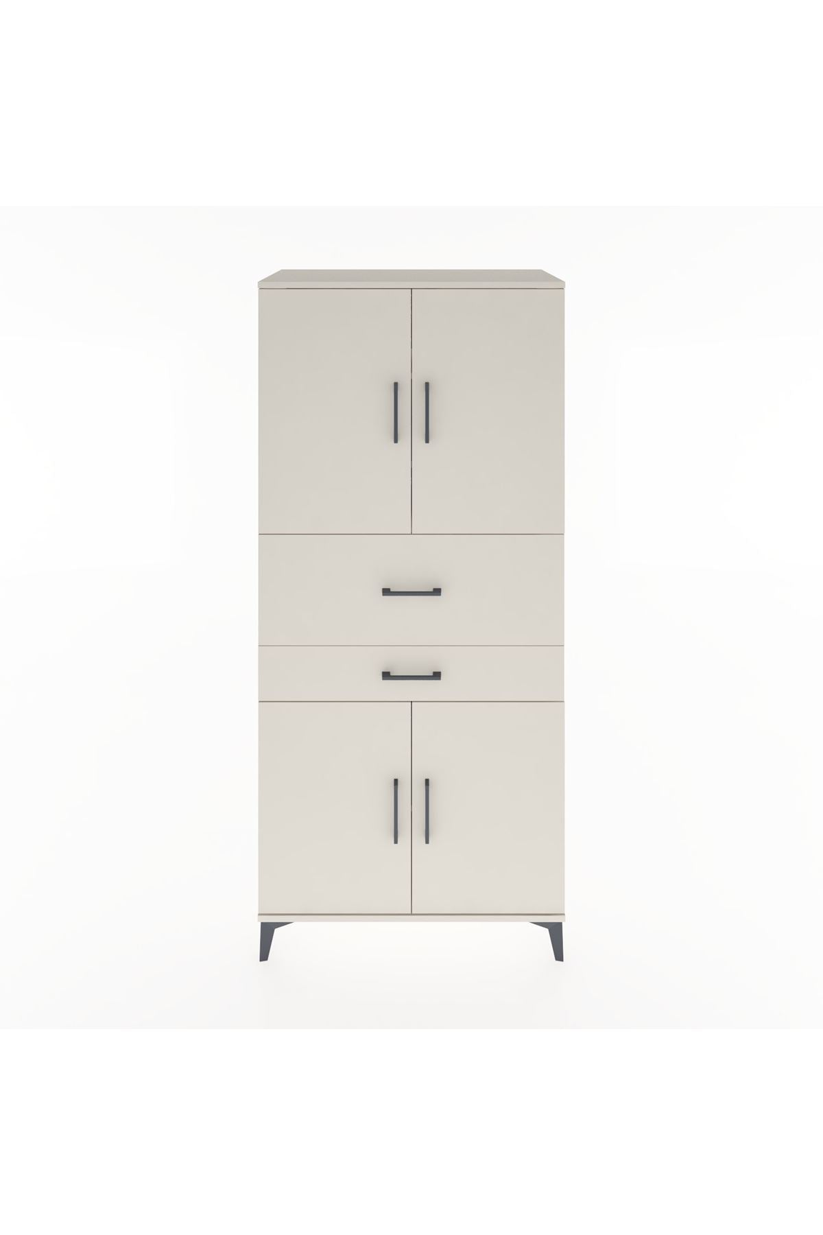 Hyperion Dolap 4 Raflı 2 Çekmeceli 4 Kapaklı 88x44x195 - S60M007V1B