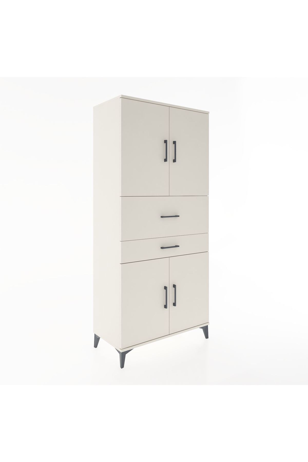 Hyperion Dolap 4 Raflı 2 Çekmeceli 4 Kapaklı 88x44x195 - S60M007V1B