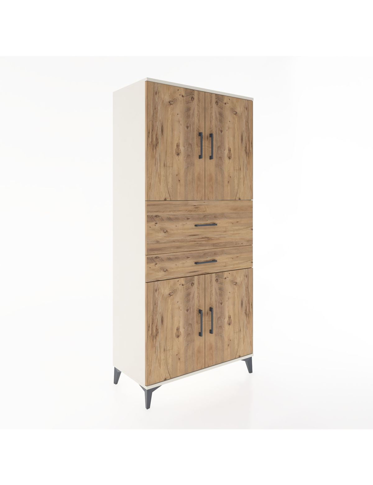 Hyperion Dolap 4 Raflı 2 Çekmeceli 4 Kapaklı 88x44x195 - S60M007V3B