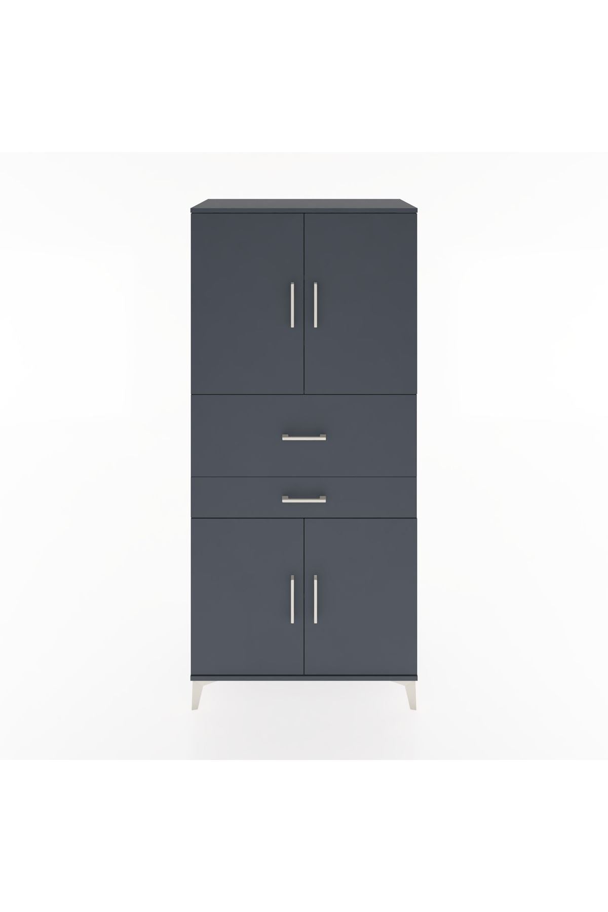 Hyperion Dolap 4 Raflı 2 Çekmeceli 4 Kapaklı 88x44x195 - S60M007V5B