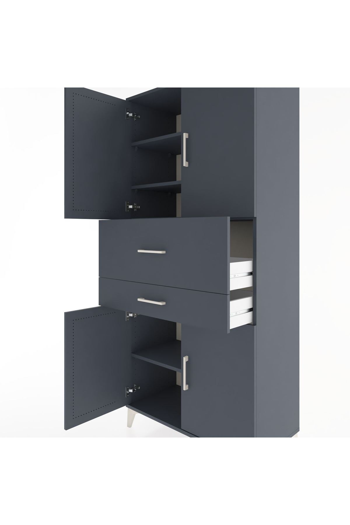 Hyperion Dolap 4 Raflı 2 Çekmeceli 4 Kapaklı 88x44x195 - S60M007V5B