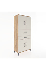 Hyperion Dolap 4 Raflı 2 Çekmeceli 4 Kapaklı 88x44x195 - S60M007V7B