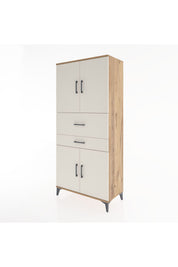 Hyperion Dolap 4 Raflı 2 Çekmeceli 4 Kapaklı 88x44x195 - S60M007V7B