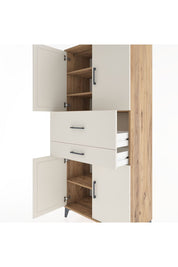 Hyperion Dolap 4 Raflı 2 Çekmeceli 4 Kapaklı 88x44x195 - S60M007V7B