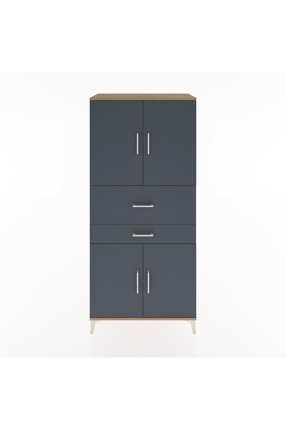 Hyperion Dolap 4 Raflı 2 Çekmeceli 4 Kapaklı 88x44x195 - S60M007V8B