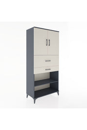 Hyperion Dolap 4 Raflı 2 Çekmeceli 2 Kapaklı 88x44x195 - S60M008V4B