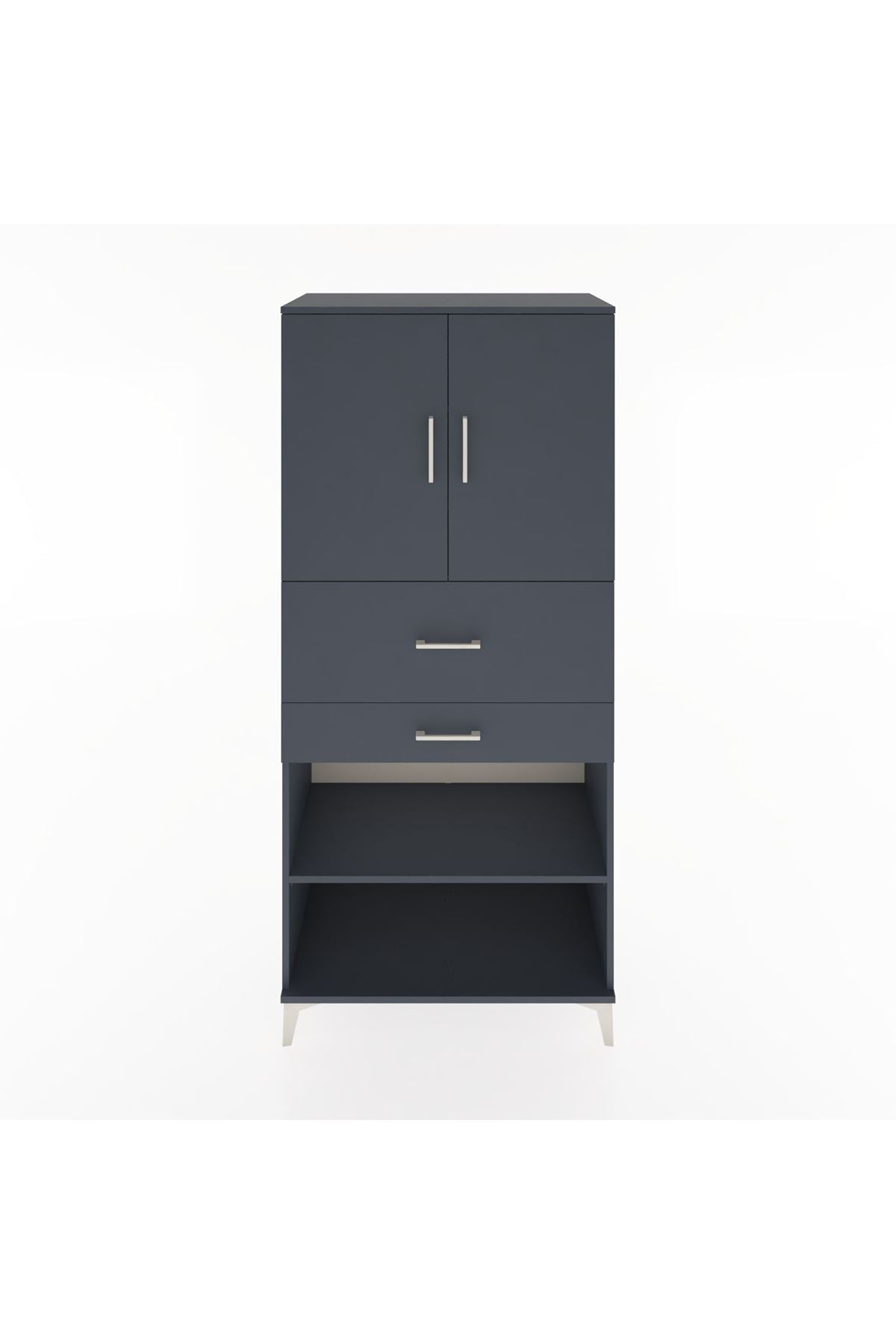 Hyperion Dolap 4 Raflı 2 Çekmeceli 2 Kapaklı 88x44x195 - S60M008V5B