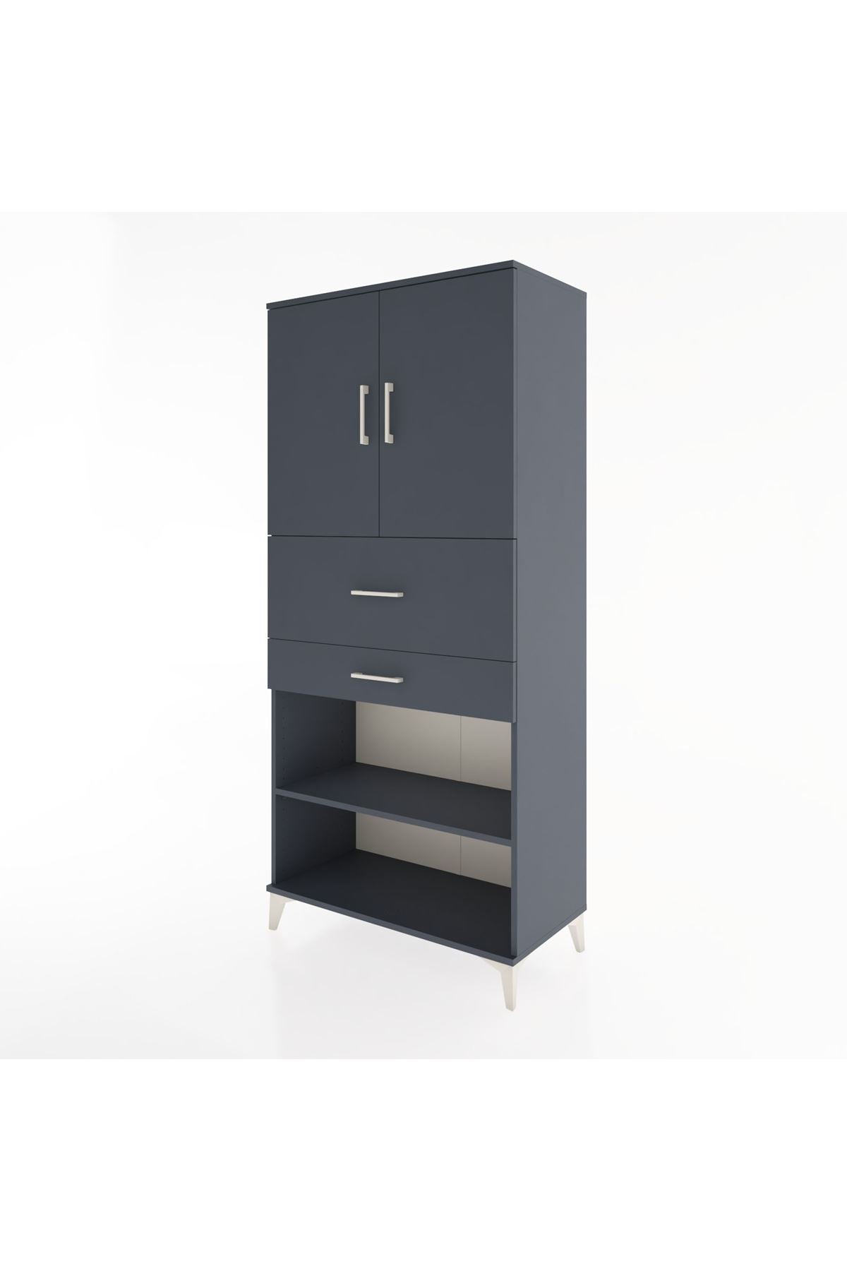 Hyperion Dolap 4 Raflı 2 Çekmeceli 2 Kapaklı 88x44x195 - S60M008V5B