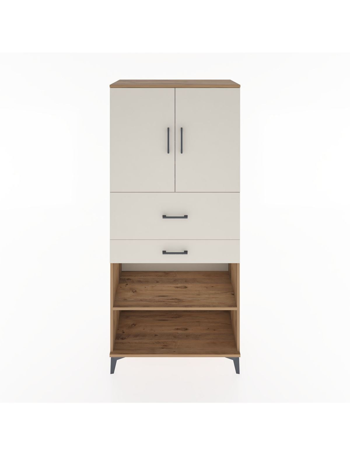 Hyperion Dolap 4 Raflı 2 Çekmeceli 2 Kapaklı 88x44x195 - S60M008V7B