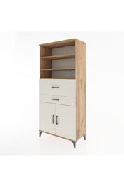 Hyperion Dolap 4 Raflı 2 Çekmeceli 2 Kapaklı 88x44x195 - S60M009V7B