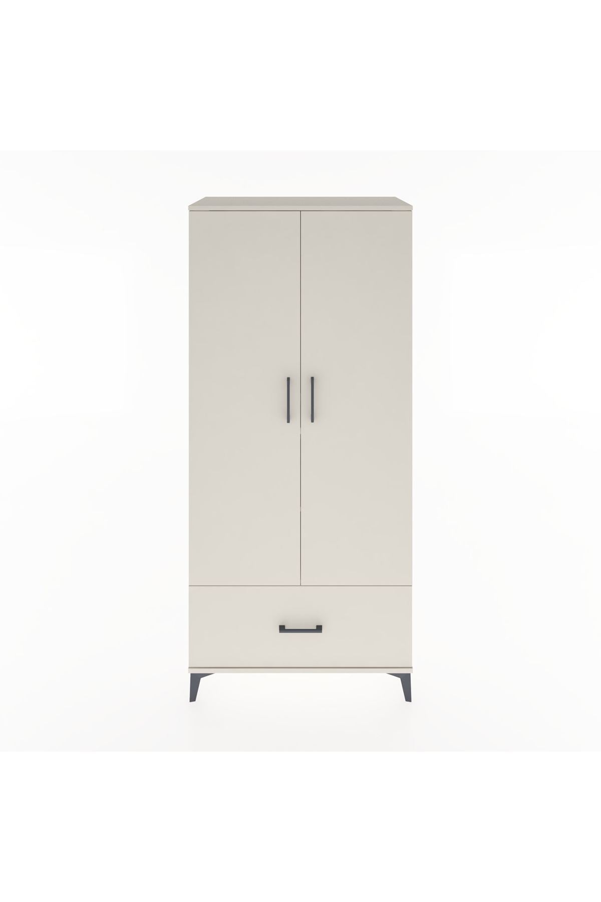 Hyperion Dolap 3 Raflı Tek Çekmeceli Tek Askılı 88x44x195 - S60M010V1B