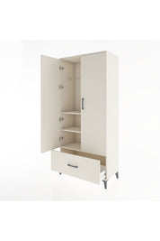 Hyperion Dolap 3 Raflı Tek Çekmeceli Tek Askılı 88x44x195 - S60M010V1B