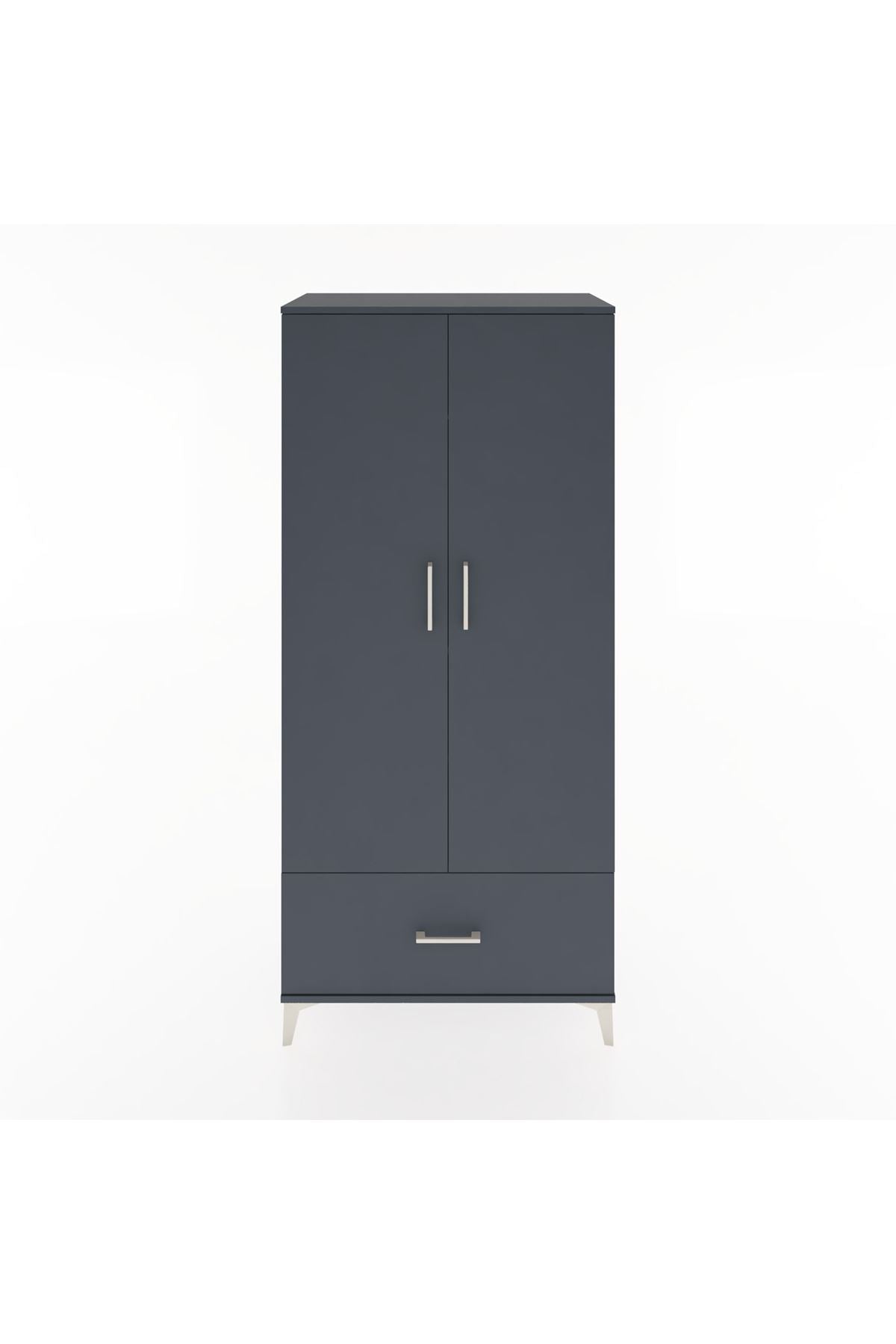 Hyperion Dolap 3 Raflı Tek Çekmeceli Tek Askılı 88x44x195 - S60M010V5B